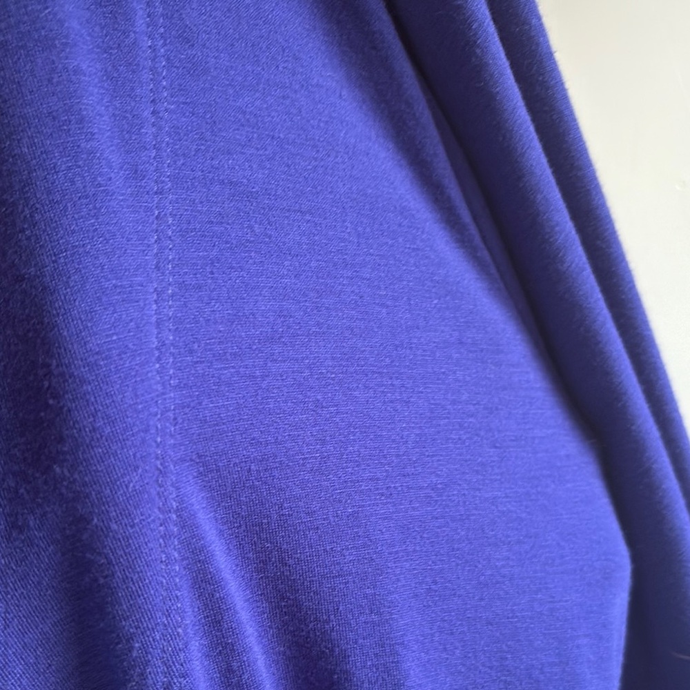 GAP Wrap Dress Pretty Purple Blue Knit Size L - Picture 3 of 8